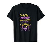 Fueled by Wine and Sarcasm Humor Adulting Gráfico Camiseta
