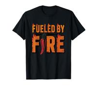 Fueled Fire Hot Sauce Spicy Artisan Vintage Badge Fuel Retro Camiseta