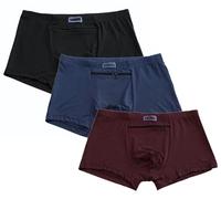 FUELIX Calzoncillos Boxer para Hombre Ropa Interior Básica para Hombre 3Packs Bragas De Viaje Secreto Oculto Cremallera Bolsillo Transpirable Antirrobo A Prueba De Carteristas B,XXL