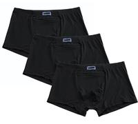 FUELIX Calzoncillos Boxer para Hombre Ropa Interior Básica para Hombre 3Packs Bragas De Viaje Secreto Oculto Cremallera Bolsillo Transpirable Antirrobo A Prueba De Carteristas G,XXL