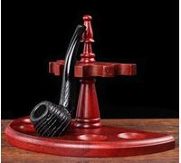 FUELIX Estante para Pipas De Fumar De Madera Maciza Estante para Pipas Vertical De Múltiples Posiciones para 5 Tubos De Tabaco, Soporte De Madera para Pipas De Tabaco