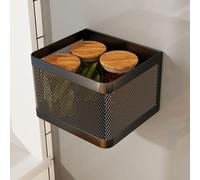 FUELIX Estantes Magnéticos para Lavadora, Cesta De Almacenamiento Magnética para Refrigerador, Estantes De Especias Magnéticas para Refrigeradores, Organizador Sin Taladrar A,12.5 * 16cm