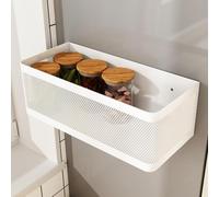 FUELIX Estantes Magnéticos para Lavadora, Cesta De Almacenamiento Magnética para Refrigerador, Estantes De Especias Magnéticas para Refrigeradores, Organizador Sin Taladrar B,13 * 35cm