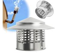 FUELIX Sombrerete Chimenea para Tubo 75 110 160 200 220 300Mm Rejilla Protectora contra La Intemperie Cubierta De Chimenea Campana De Ventilación para Una Vivienda Unifamiliar 300mm
