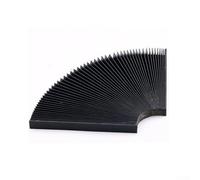 Fuelle de fresadora CNC de triple protección, protección telescópica para guía, resistente al aceite, ancho de plegado de 15 mm, longitud de 1,5 m, negro (245 mm)