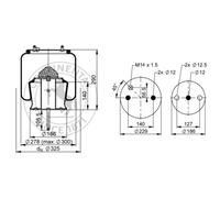 Fuelle de resorte, suspensión neumática CONTINENTAL 6710 N P01