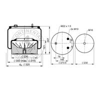 Fuelle, suspensión neumática CONTITECH 6754 N P03 para DAF CF 6.69 2014-