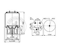 Fuelle de resorte, suspensión neumática CONTINENTAL 792 N P05