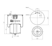 Fuelle de resorte, suspensión neumática FEBI BILSTEIN 101313