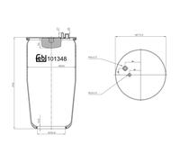 Fuelle de resorte, suspensión neumática FEBI BILSTEIN 101348