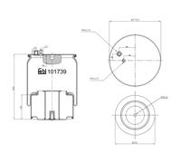 Fuelle de resorte, suspensión neumática FEBI BILSTEIN 101739
