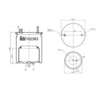 Fuelle de resorte, suspensión neumática FEBI BILSTEIN 102383