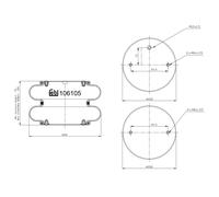 Fuelle de resorte, suspensión neumática FEBI BILSTEIN 106105