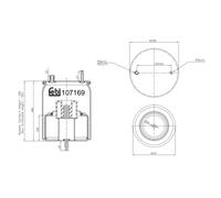 Fuelle de resorte, suspensión neumática FEBI BILSTEIN 107169