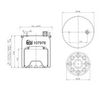 Fuelle de resorte, suspensión neumática FEBI BILSTEIN 107978