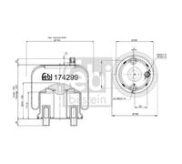 Fuelle de resorte, suspensión neumática FEBI BILSTEIN 174299