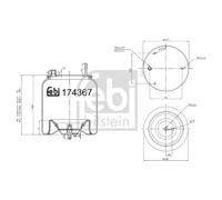 Fuelle de resorte, suspensión neumática FEBI BILSTEIN 174367