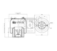 FEBI BILSTEIN 177170 Fuelle, suspensión neumática