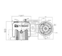 Fuelle de resorte, suspensión neumática FEBI BILSTEIN 178040