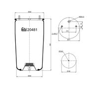Fuelle de resorte, suspensión neumática FEBI BILSTEIN 20481