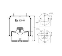 Fuelle de resorte, suspensión neumática FEBI BILSTEIN 20581