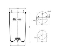 Fuelle de resorte, suspensión neumática FEBI BILSTEIN 20881