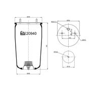 Fuelle de resorte, suspensión neumática FEBI BILSTEIN 20940