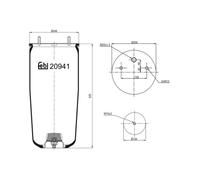 Fuelle de resorte, suspensión neumática FEBI BILSTEIN 20941