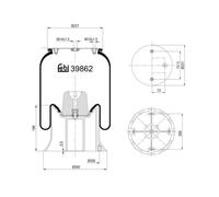 Fuelle de resorte, suspensión neumática FEBI BILSTEIN 39862