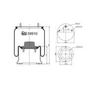Fuelle de resorte, suspensión neumática FEBI BILSTEIN 39910