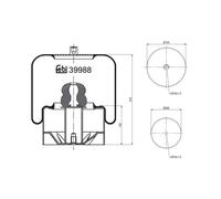 Fuelle de resorte, suspensión neumática FEBI BILSTEIN 39988