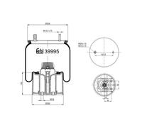 Fuelle de resorte, suspensión neumática FEBI BILSTEIN 39995