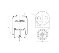 Fuelle de resorte, suspensión neumática FEBI BILSTEIN 45660