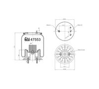 Fuelle de resorte, suspensión neumática FEBI BILSTEIN 47553