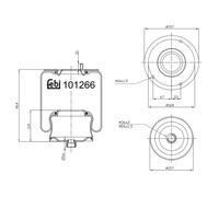 Fuelle neumático, suspensión FEBI BILSTEIN 101266