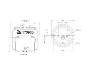 Fuelle neumático, suspensión FEBI BILSTEIN 170930