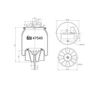 Fuelle neumático, suspensión FEBI BILSTEIN 47540
