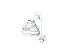 GKN Juego de fuelles 190963, eje de transmisión