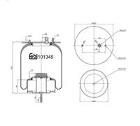 Fuelle, suspensión neumática FEBI 101345 para PREMIUM 9.84 1996-1999