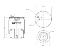 Fuelle, suspensión neumática FEBI 101739 para MAN TGA 10.518 2001-2011