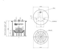 Fuelle, suspensión neumática FEBI 102721 para DAILY V Furgoneta 3 2011-2014