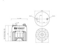 Fuelle, suspensión neumática FEBI 109227 para ANTOS 7.698 2013-2018