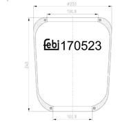 Fuelle, suspensión neumática FEBI 170523 para IVECO EUROSTAR 10.308 1993-2002