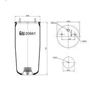 Fuelle de resorte, suspensión neumática FEBI BILSTEIN 20941