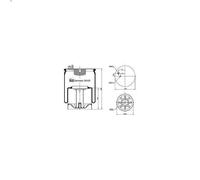 Fuelle, suspensión neumática FEBI 39153 para MAN TGA 6.871 2001-2001