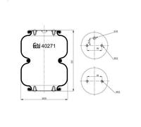 Fuelle, suspensión neumática FEBI 40271 para MERCEDES-BENZ SK 12.763 1987-1996