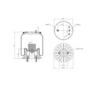 Fuelle, suspensión neumática FEBI 47553 para DAF LF 45 3.92 2001-2006
