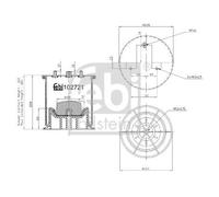 Fuelle Suspensión Neumática Febi Bilstein 102721 para Iveco