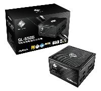 fuente alimentación 650w asrock sl-650g steel legend 80 plus gold fully-modular negro