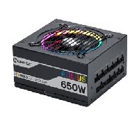 Fuente Alimentación 650W UNYKA ATX Atilus RGB Black 650W 80 PLUS Gold Fully-Modular Negro UK521203